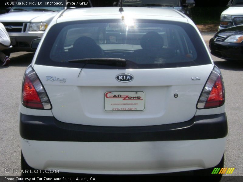 White / Gray 2008 Kia Rio Rio5 LX Hatchback