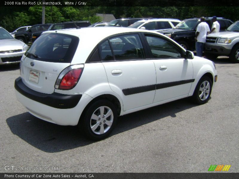White / Gray 2008 Kia Rio Rio5 LX Hatchback