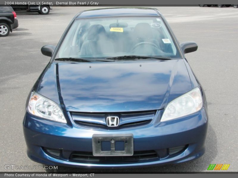 Eternal Blue Pearl / Gray 2004 Honda Civic LX Sedan