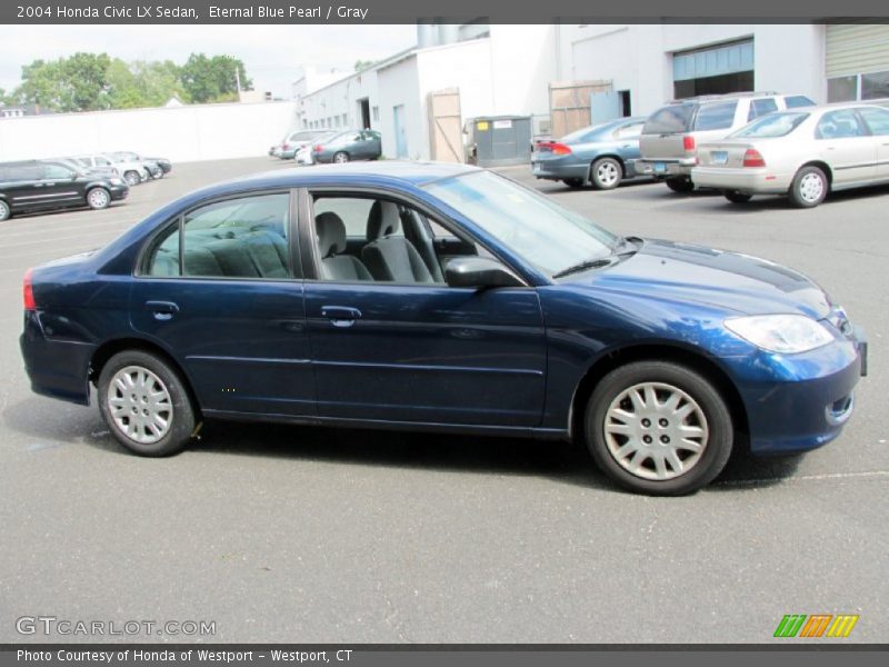 Eternal Blue Pearl / Gray 2004 Honda Civic LX Sedan