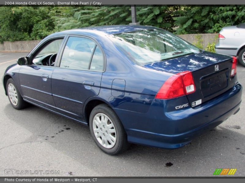 Eternal Blue Pearl / Gray 2004 Honda Civic LX Sedan