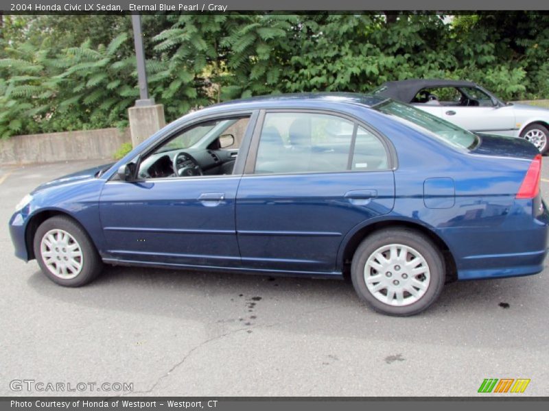 Eternal Blue Pearl / Gray 2004 Honda Civic LX Sedan