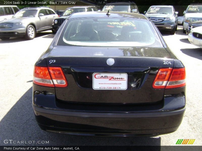Black / Slate Gray 2004 Saab 9-3 Linear Sedan