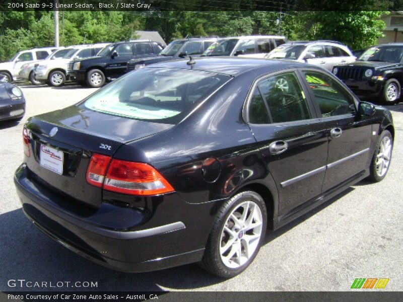 Black / Slate Gray 2004 Saab 9-3 Linear Sedan