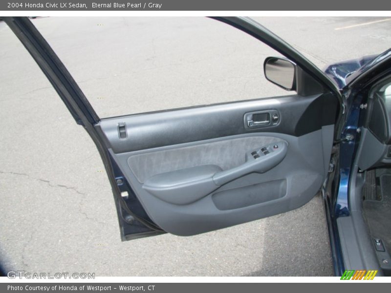 Eternal Blue Pearl / Gray 2004 Honda Civic LX Sedan