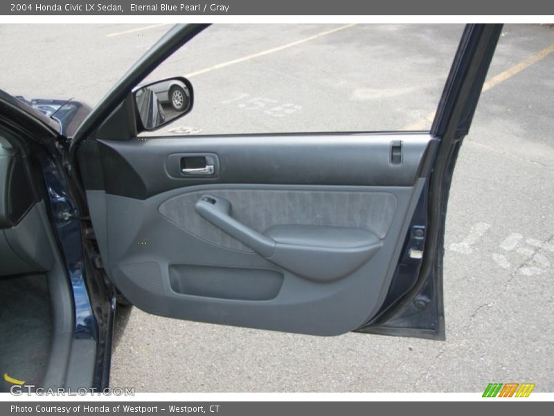 Eternal Blue Pearl / Gray 2004 Honda Civic LX Sedan