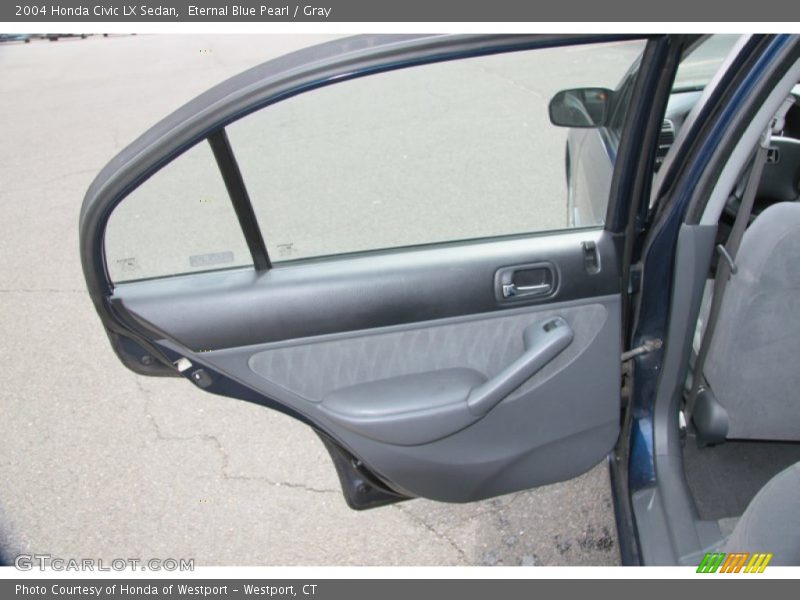 Eternal Blue Pearl / Gray 2004 Honda Civic LX Sedan