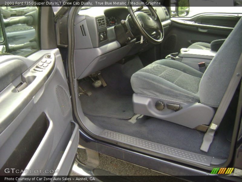 True Blue Metallic / Medium Graphite 2001 Ford F350 Super Duty XLT Crew Cab Dually