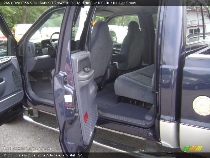 True Blue Metallic / Medium Graphite 2001 Ford F350 Super Duty XLT Crew Cab Dually