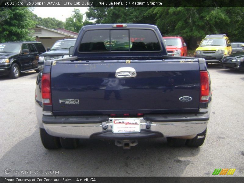 True Blue Metallic / Medium Graphite 2001 Ford F350 Super Duty XLT Crew Cab Dually