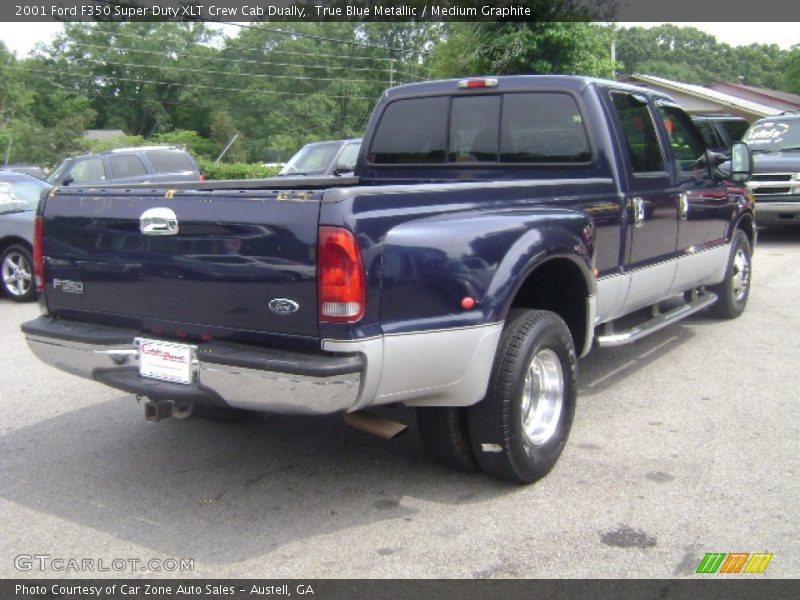 True Blue Metallic / Medium Graphite 2001 Ford F350 Super Duty XLT Crew Cab Dually