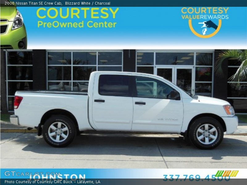 Blizzard White / Charcoal 2008 Nissan Titan SE Crew Cab