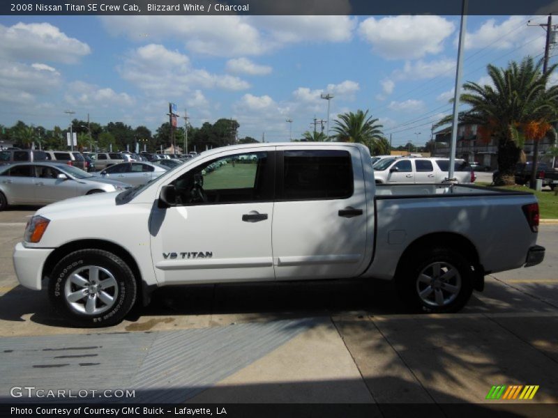 Blizzard White / Charcoal 2008 Nissan Titan SE Crew Cab