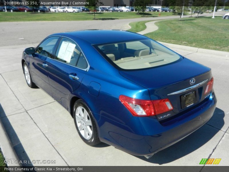 Aquamarine Blue / Cashmere 2008 Lexus ES 350