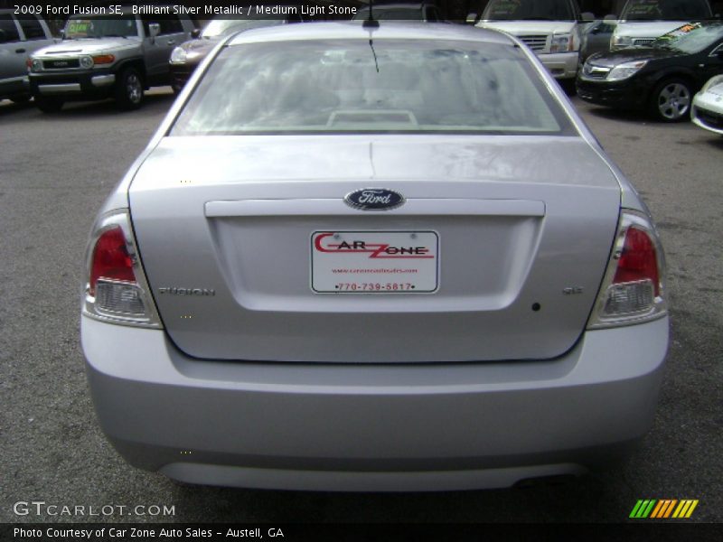 Brilliant Silver Metallic / Medium Light Stone 2009 Ford Fusion SE