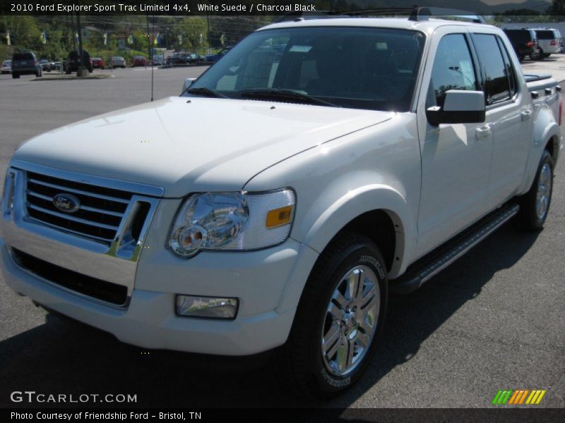 White Suede / Charcoal Black 2010 Ford Explorer Sport Trac Limited 4x4