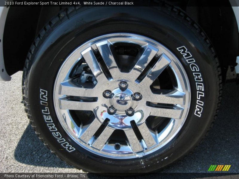 White Suede / Charcoal Black 2010 Ford Explorer Sport Trac Limited 4x4