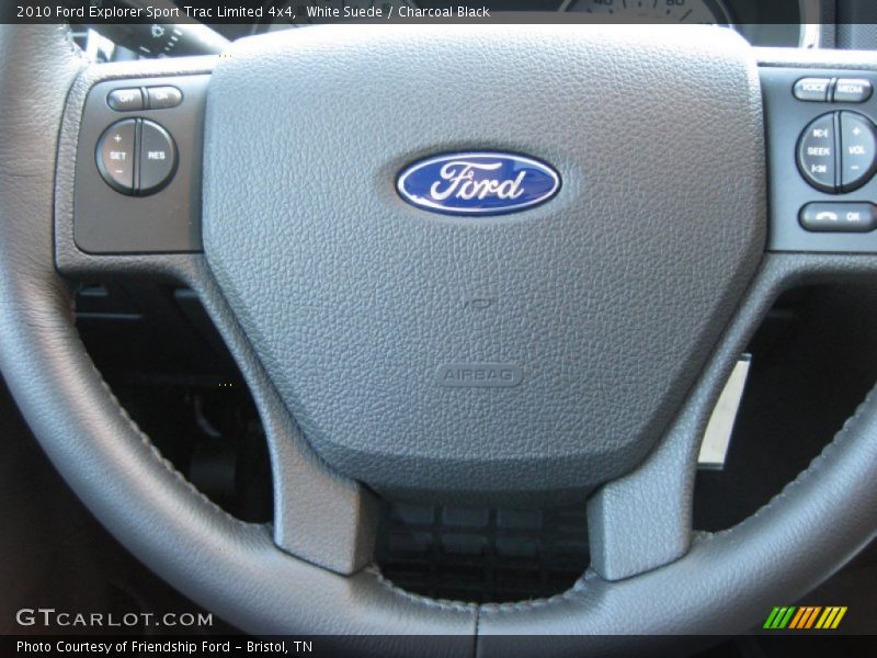 White Suede / Charcoal Black 2010 Ford Explorer Sport Trac Limited 4x4