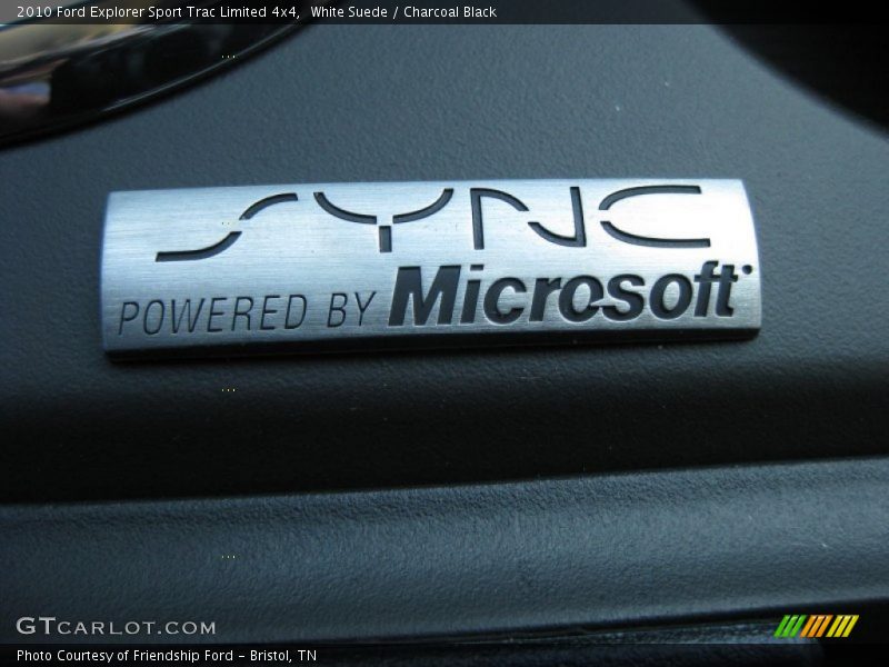 White Suede / Charcoal Black 2010 Ford Explorer Sport Trac Limited 4x4
