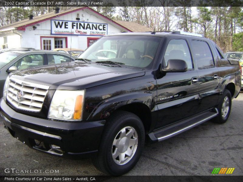 Sable Black / Pewter 2002 Cadillac Escalade EXT AWD