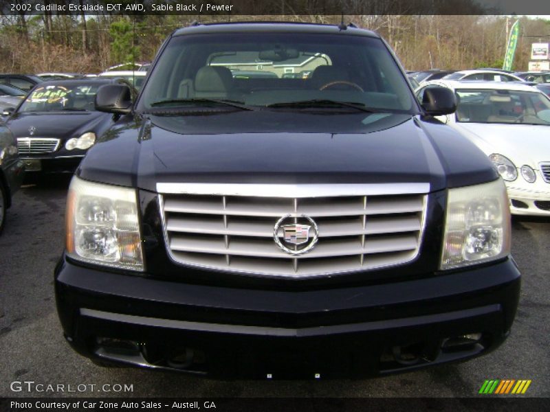 Sable Black / Pewter 2002 Cadillac Escalade EXT AWD