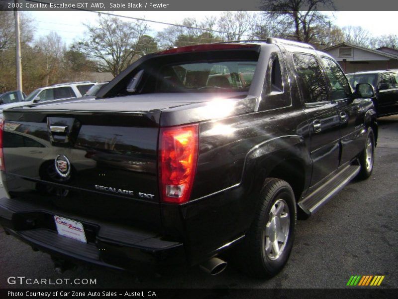 Sable Black / Pewter 2002 Cadillac Escalade EXT AWD