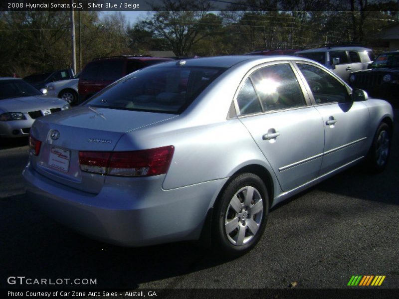 Silver Blue / Beige 2008 Hyundai Sonata GLS