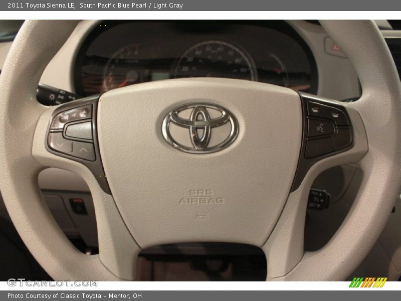 South Pacific Blue Pearl / Light Gray 2011 Toyota Sienna LE