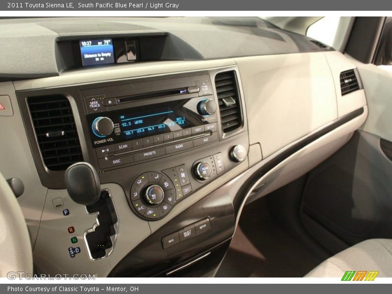 South Pacific Blue Pearl / Light Gray 2011 Toyota Sienna LE