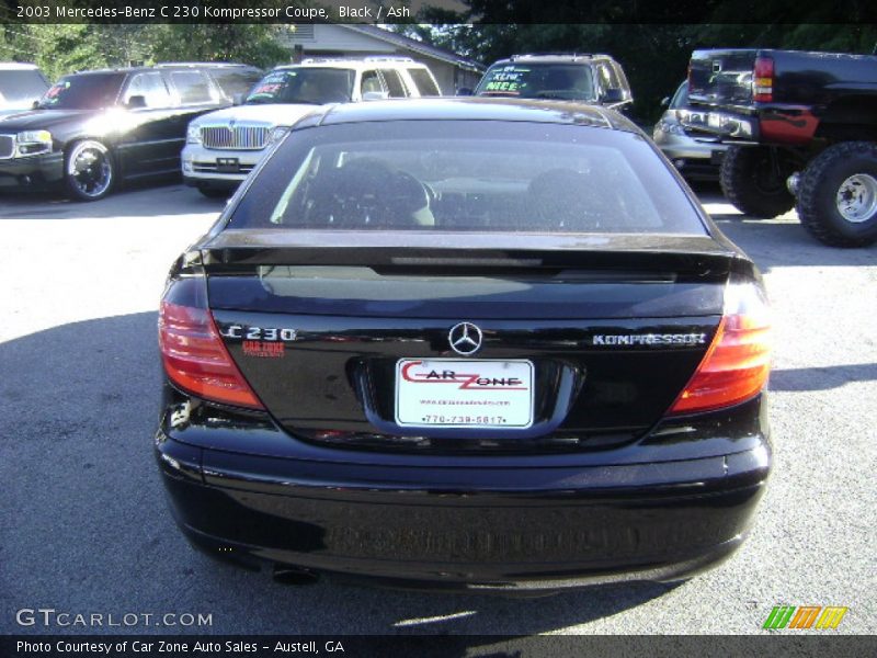 Black / Ash 2003 Mercedes-Benz C 230 Kompressor Coupe