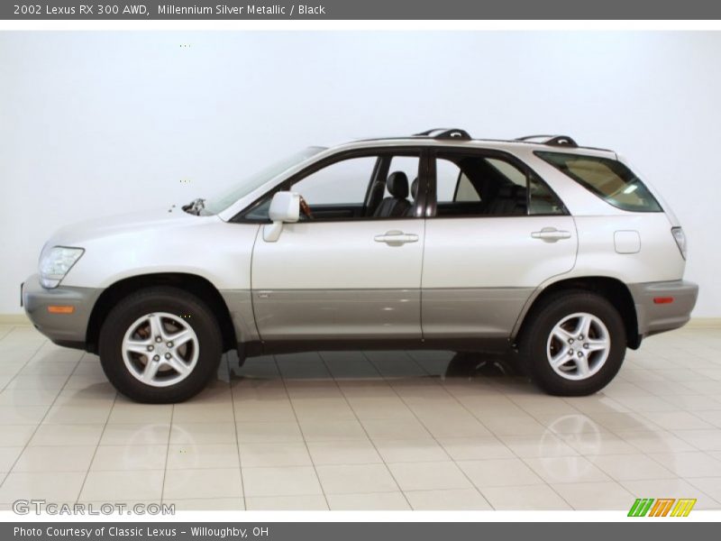 Millennium Silver Metallic / Black 2002 Lexus RX 300 AWD