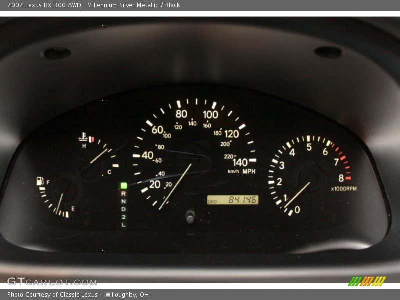 Millennium Silver Metallic / Black 2002 Lexus RX 300 AWD