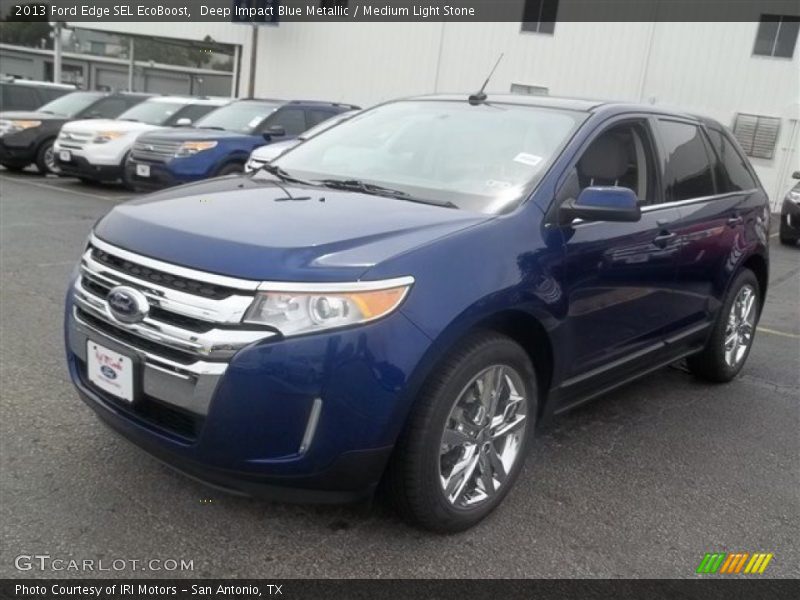 Deep Impact Blue Metallic / Medium Light Stone 2013 Ford Edge SEL EcoBoost