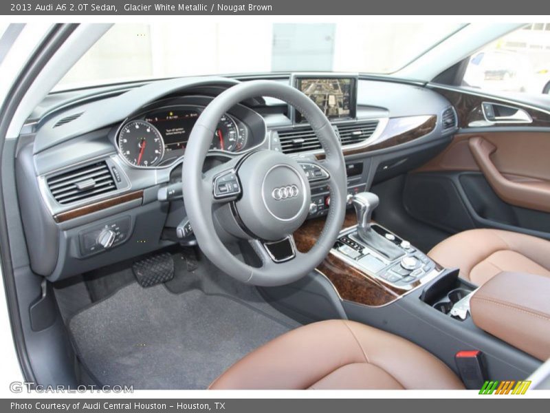 Glacier White Metallic / Nougat Brown 2013 Audi A6 2.0T Sedan