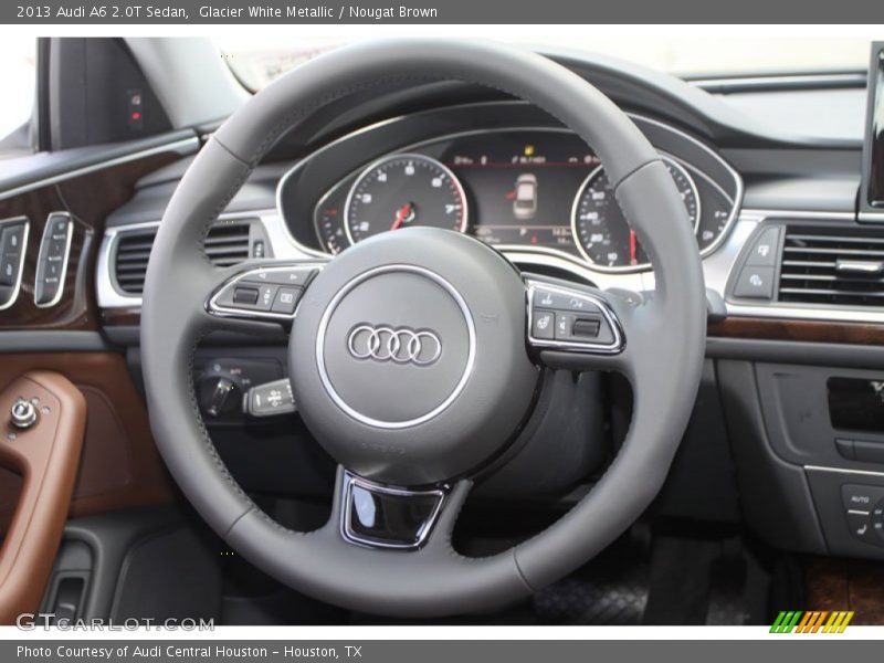 Glacier White Metallic / Nougat Brown 2013 Audi A6 2.0T Sedan