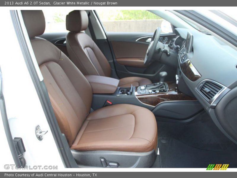 Glacier White Metallic / Nougat Brown 2013 Audi A6 2.0T Sedan