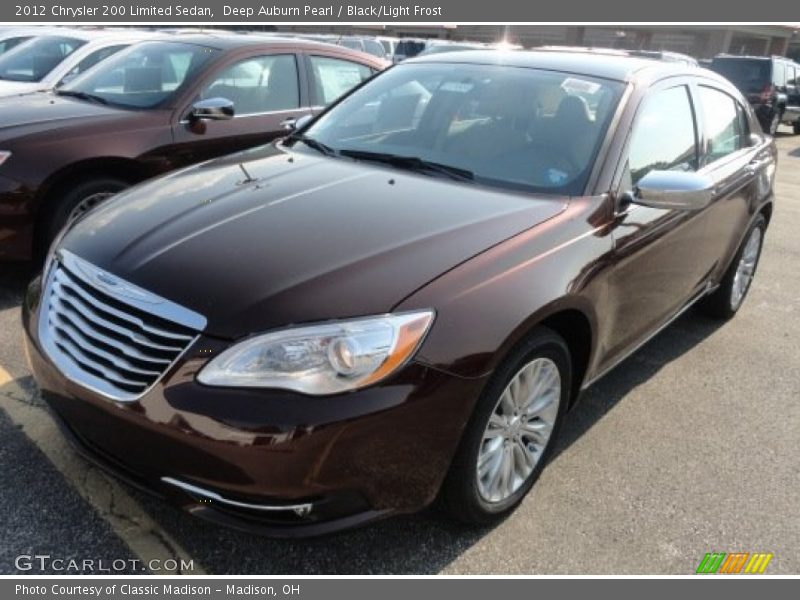 Deep Auburn Pearl / Black/Light Frost 2012 Chrysler 200 Limited Sedan