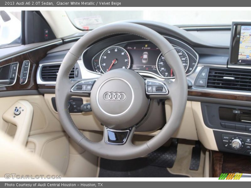 Glacier White Metallic / Velvet Beige 2013 Audi A6 2.0T Sedan