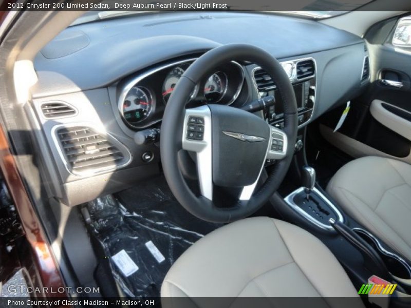Deep Auburn Pearl / Black/Light Frost 2012 Chrysler 200 Limited Sedan