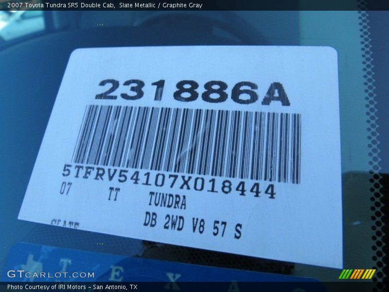 Slate Metallic / Graphite Gray 2007 Toyota Tundra SR5 Double Cab