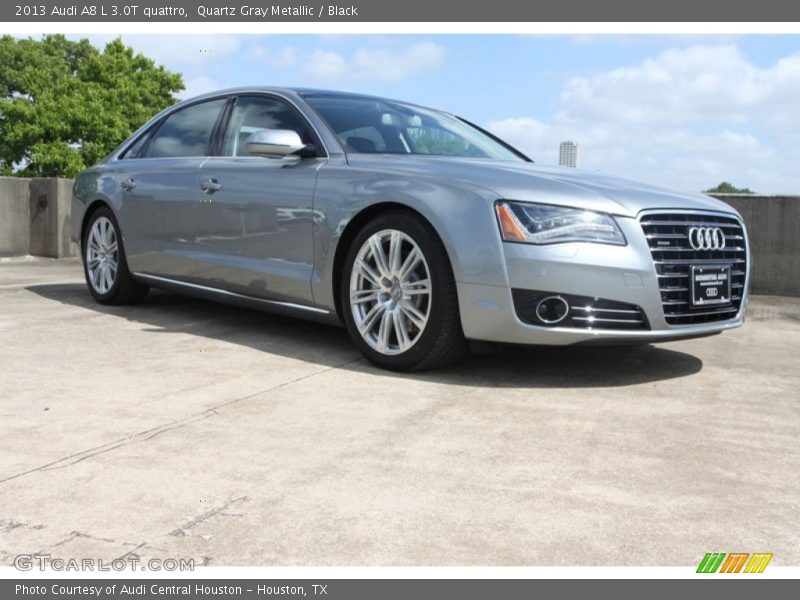 Quartz Gray Metallic / Black 2013 Audi A8 L 3.0T quattro