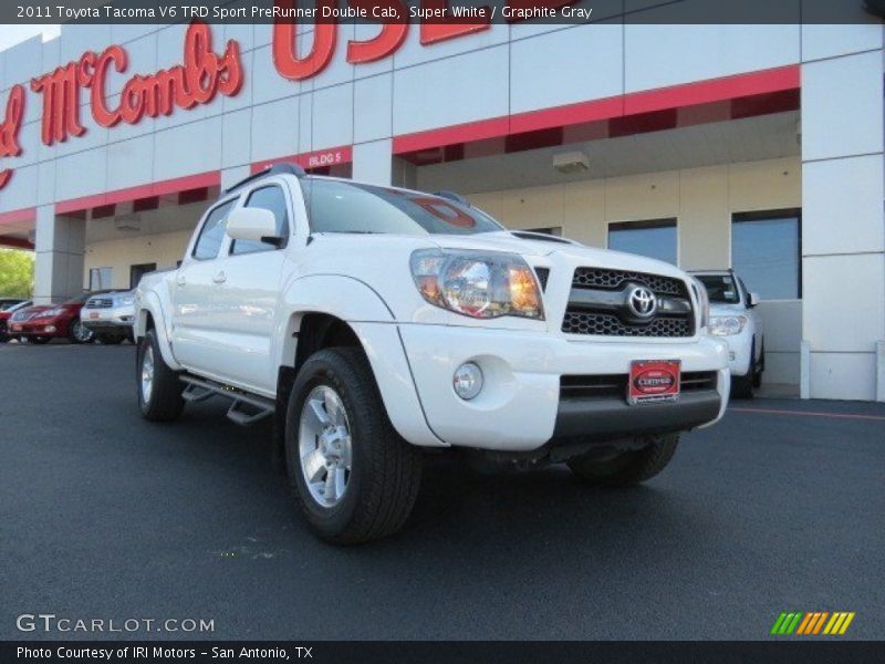 Super White / Graphite Gray 2011 Toyota Tacoma V6 TRD Sport PreRunner Double Cab