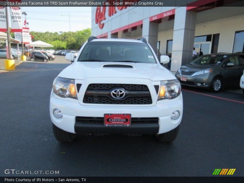 Super White / Graphite Gray 2011 Toyota Tacoma V6 TRD Sport PreRunner Double Cab