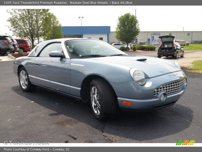 Medium Steel Blue Metallic / Black Ink/Blue 2005 Ford Thunderbird Premium Roadster