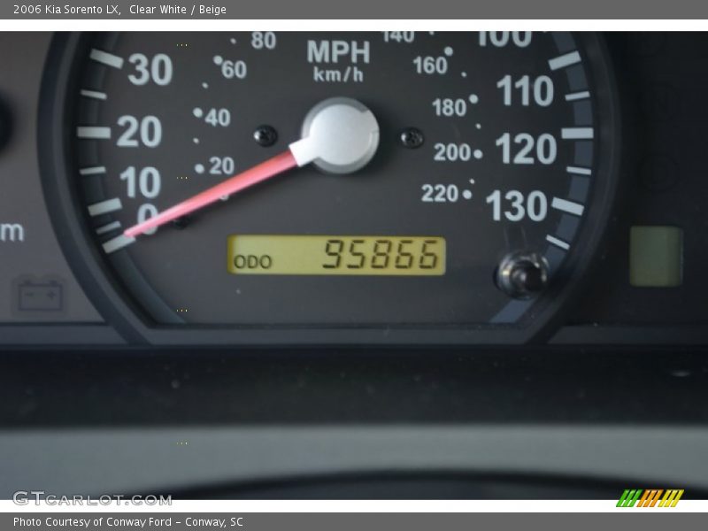 Clear White / Beige 2006 Kia Sorento LX