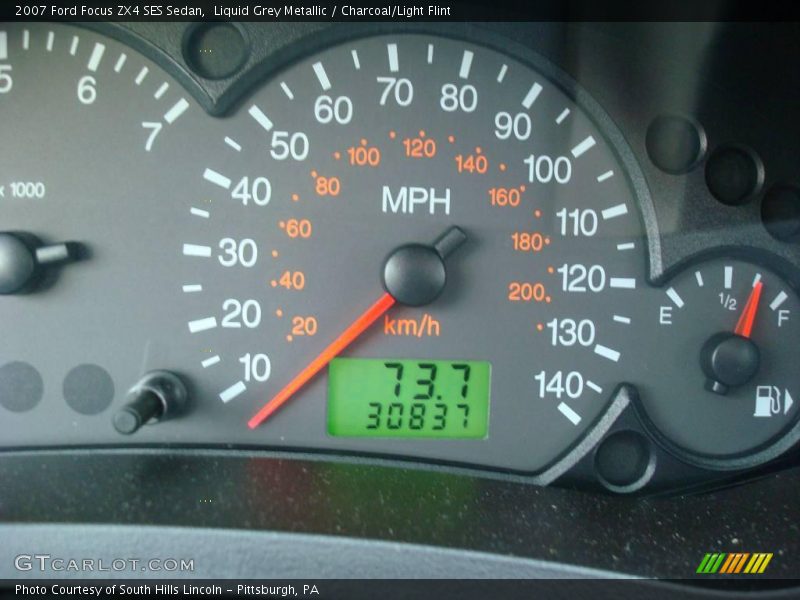 Liquid Grey Metallic / Charcoal/Light Flint 2007 Ford Focus ZX4 SES Sedan