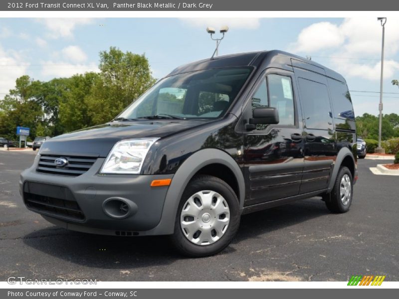 Panther Black Metallic / Dark Grey 2012 Ford Transit Connect XL Van