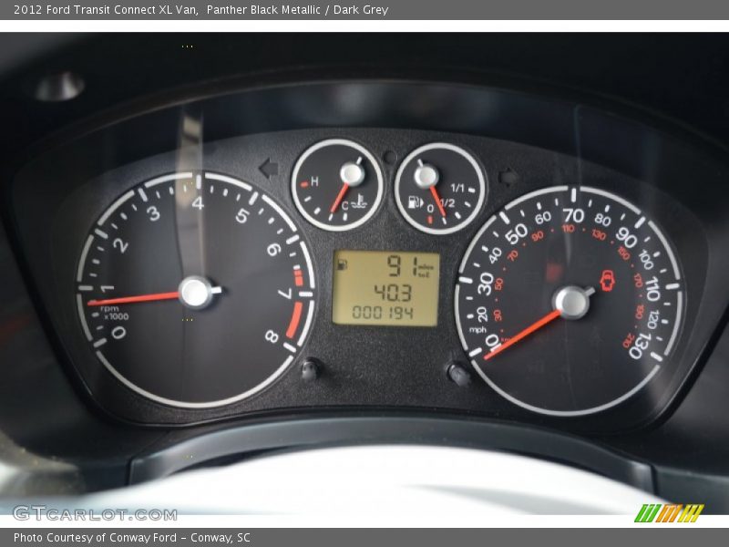 Panther Black Metallic / Dark Grey 2012 Ford Transit Connect XL Van