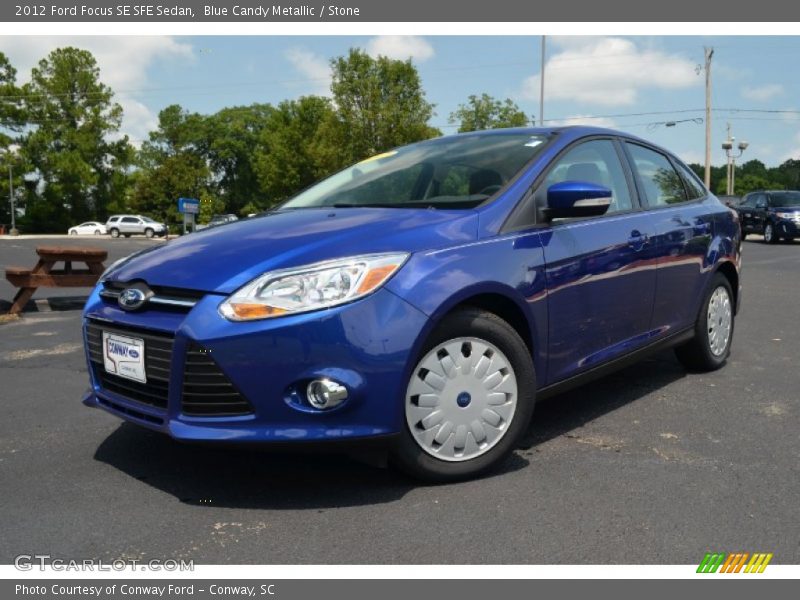 Blue Candy Metallic / Stone 2012 Ford Focus SE SFE Sedan