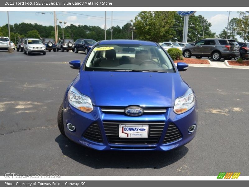 Blue Candy Metallic / Stone 2012 Ford Focus SE SFE Sedan